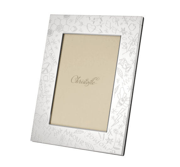 Silvered picture frame - for 13 x 18 cm photos | Graffiti Silvered picture frame - for 13 x 18 cm photos | Graffiti
